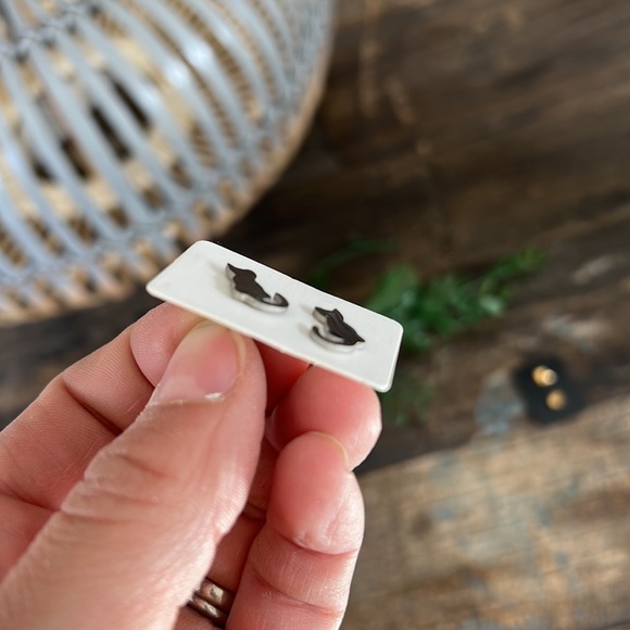 CAT earrings in silver and gold - 2 pairs  - NEW - Picture 7 of 7